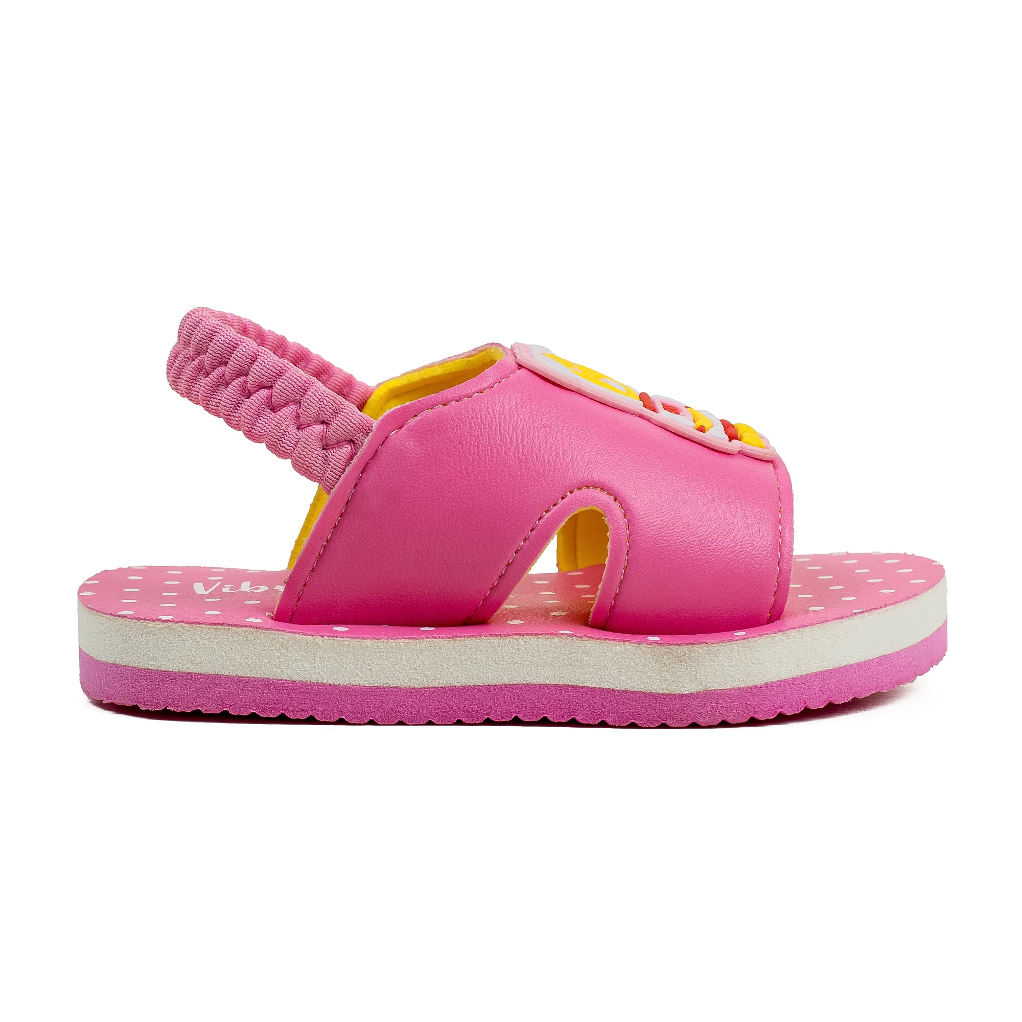 Vibrant Infant Girls' Pink Sandals – Cute & Comfortable PU Upper Sandal with Soft Footbed & EVA Sole