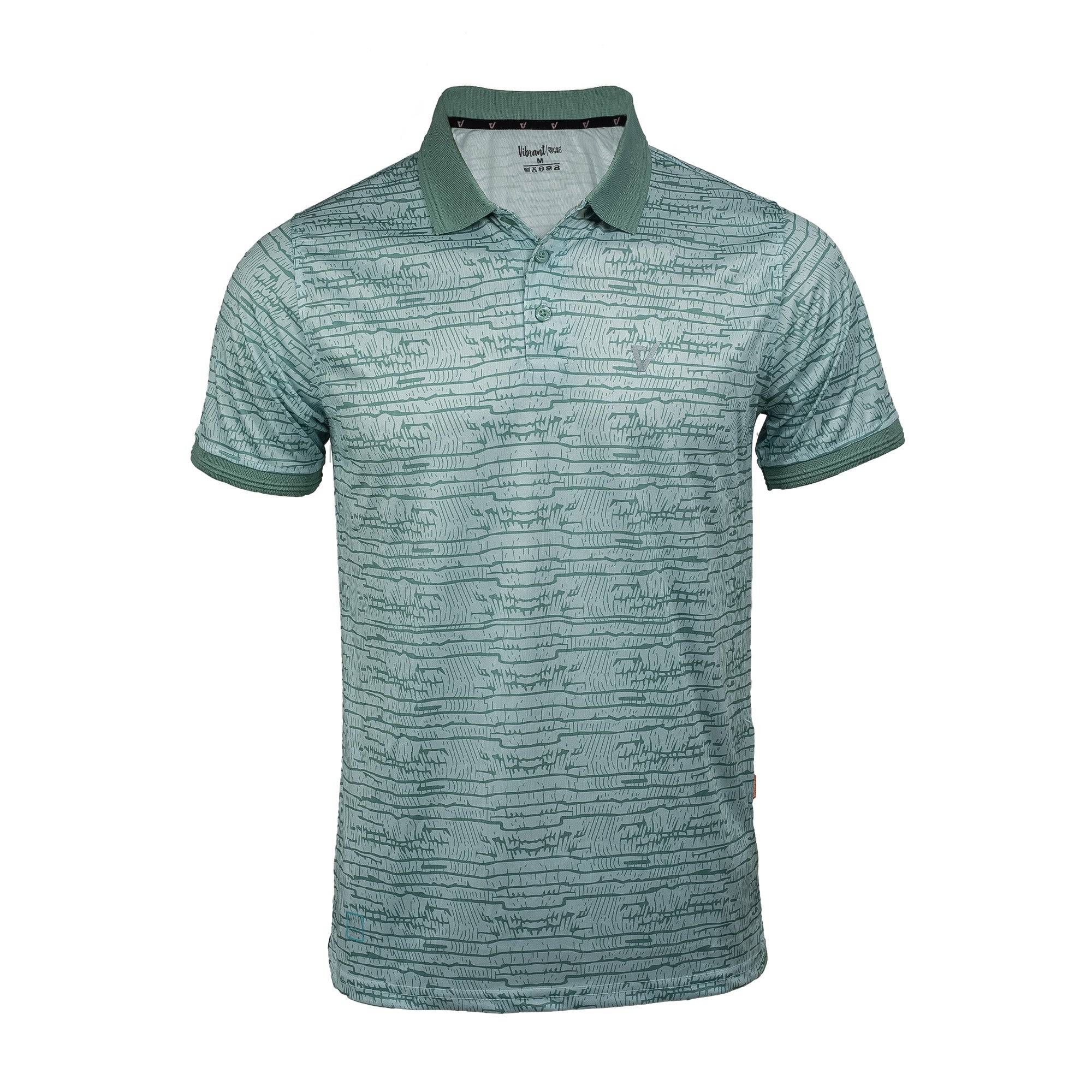 Vibrant Men's Green Sublimation Printed Golf Polo Shirt – Max Cool Dry-Fit Performance Wear