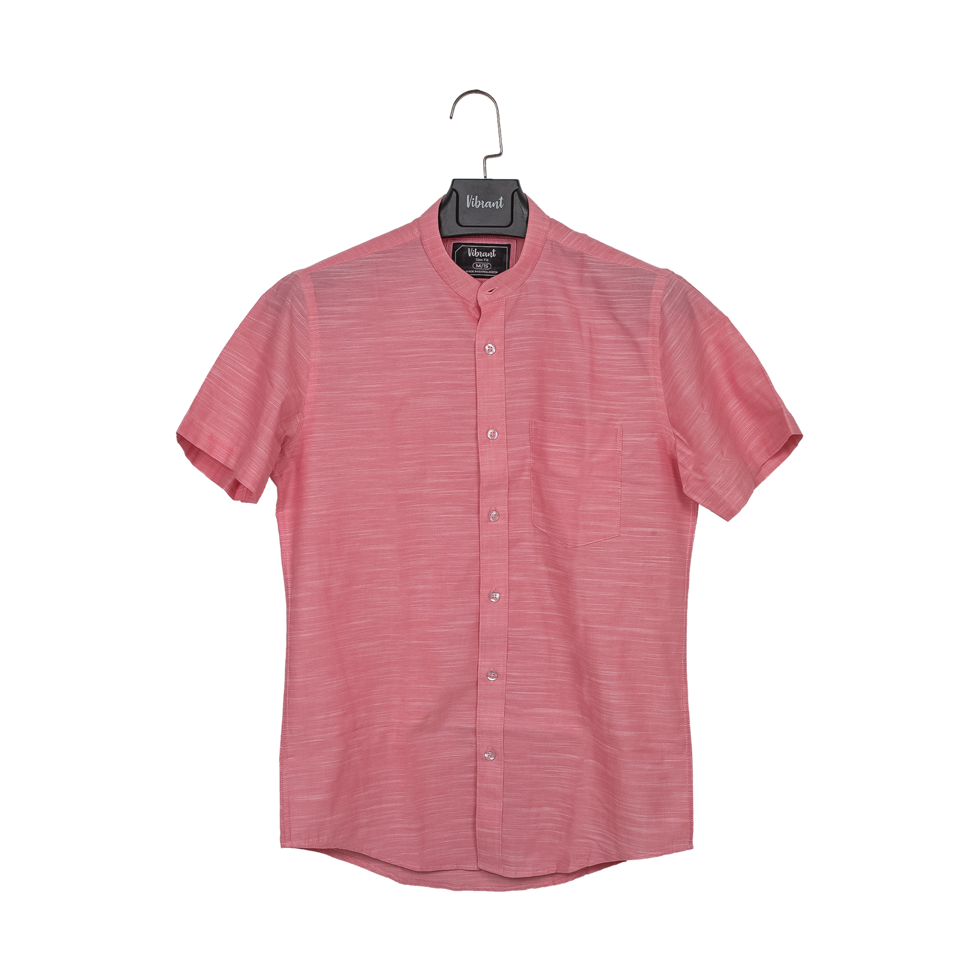 MEN BAND COLLAR SHIRT