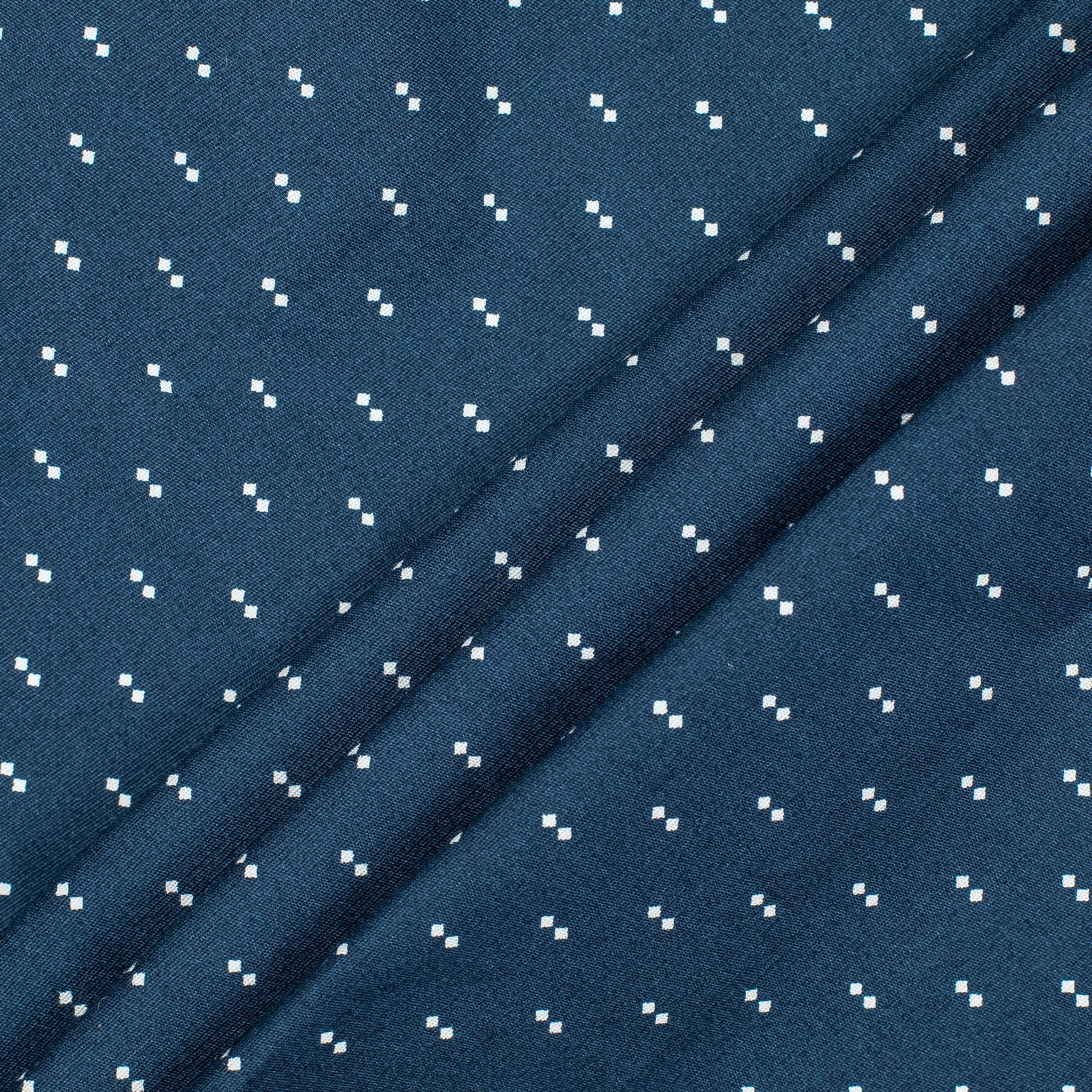 Men's Navy Blue Cotton Full Sleeve Shirt | Vibrant® Slim Fit with Subtle Dot Print Design