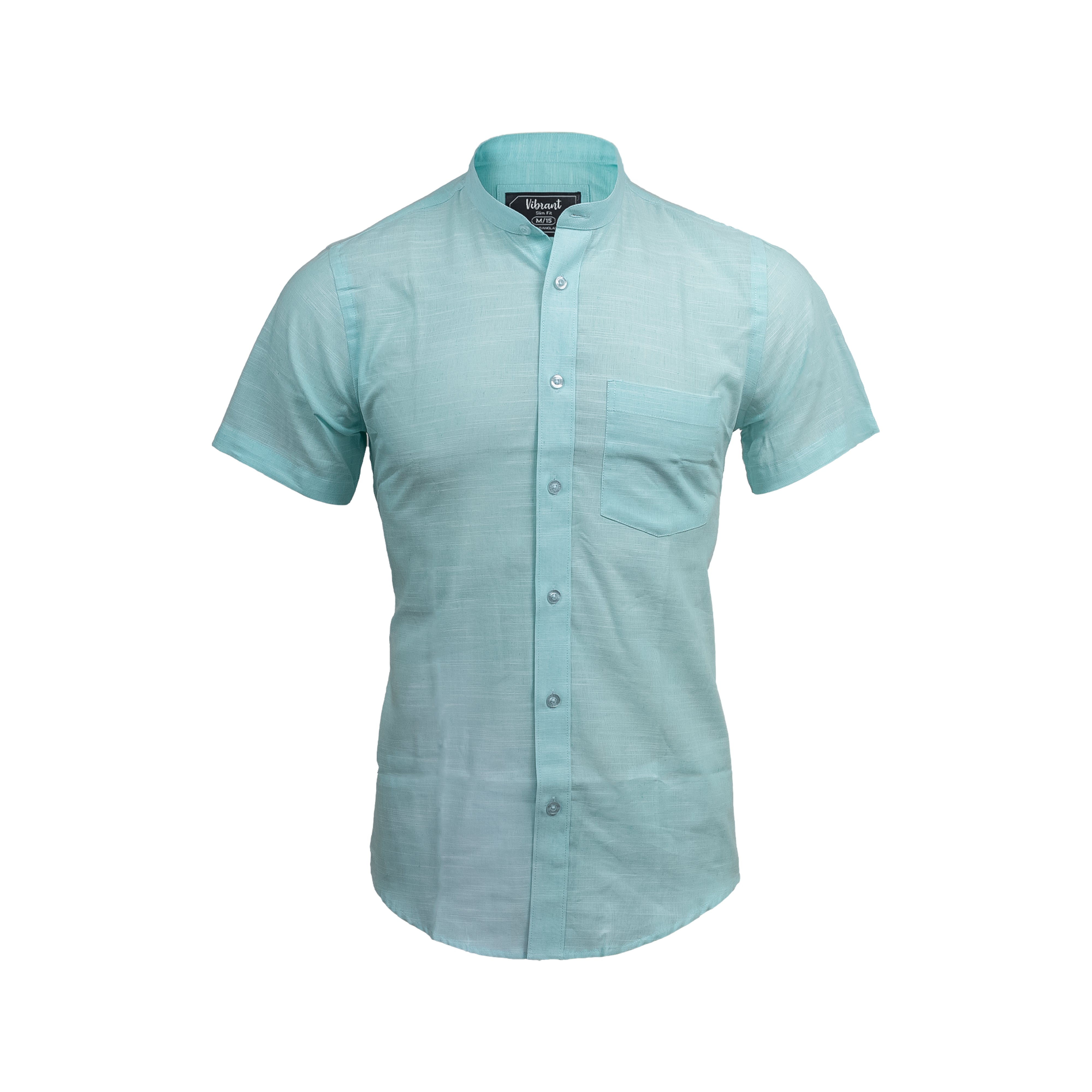 MEN BAND COLLAR SHIRT