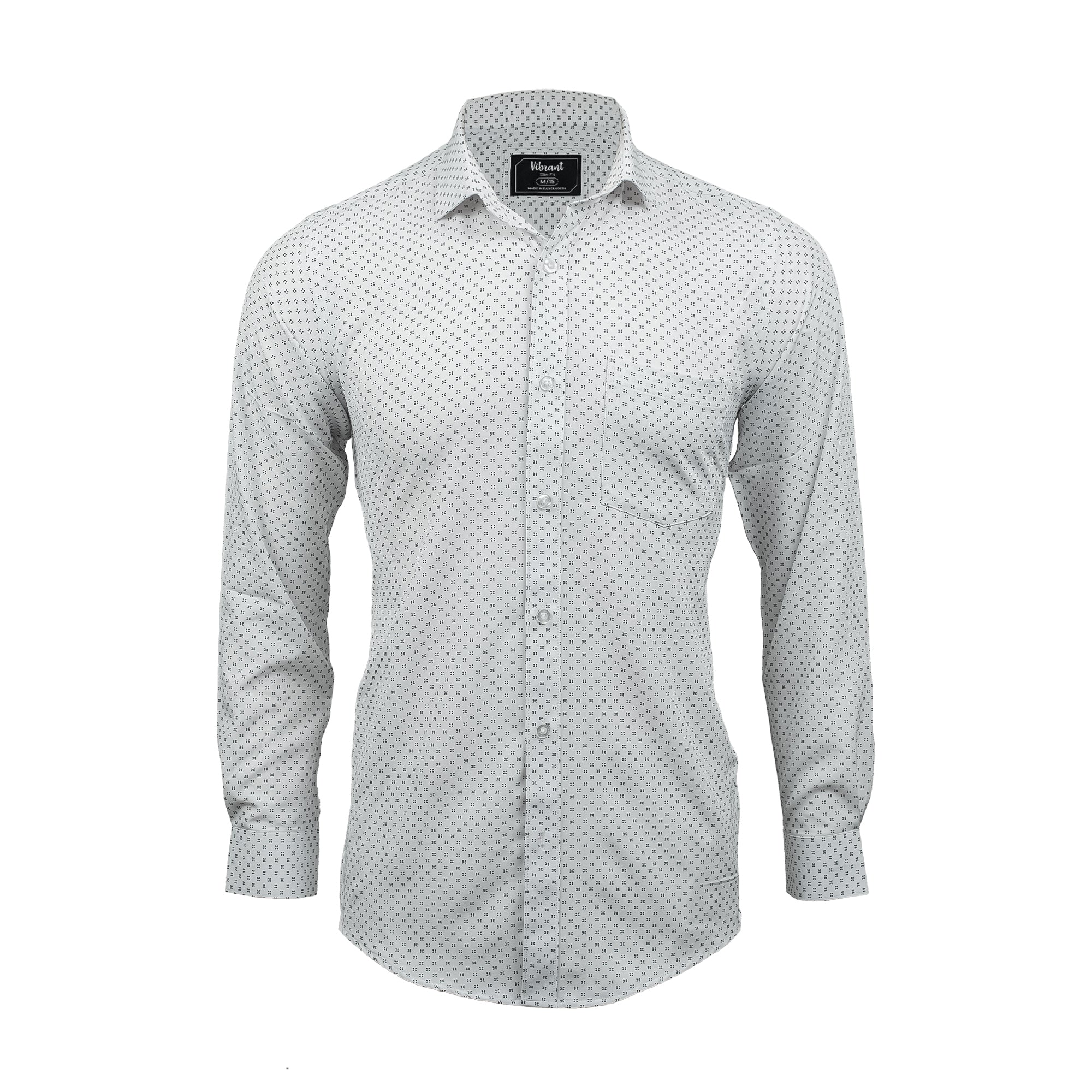 Vibrant Men's Cotton Full Sleeve Printed Shirt - Premium Slim Fit for All-Day Comfort