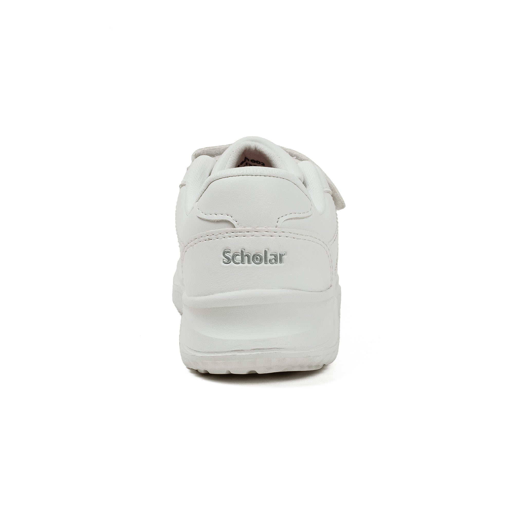 Kids' White Velcro School Sneakers | PU Upper with Phylon Outsole & Cushioned Insole