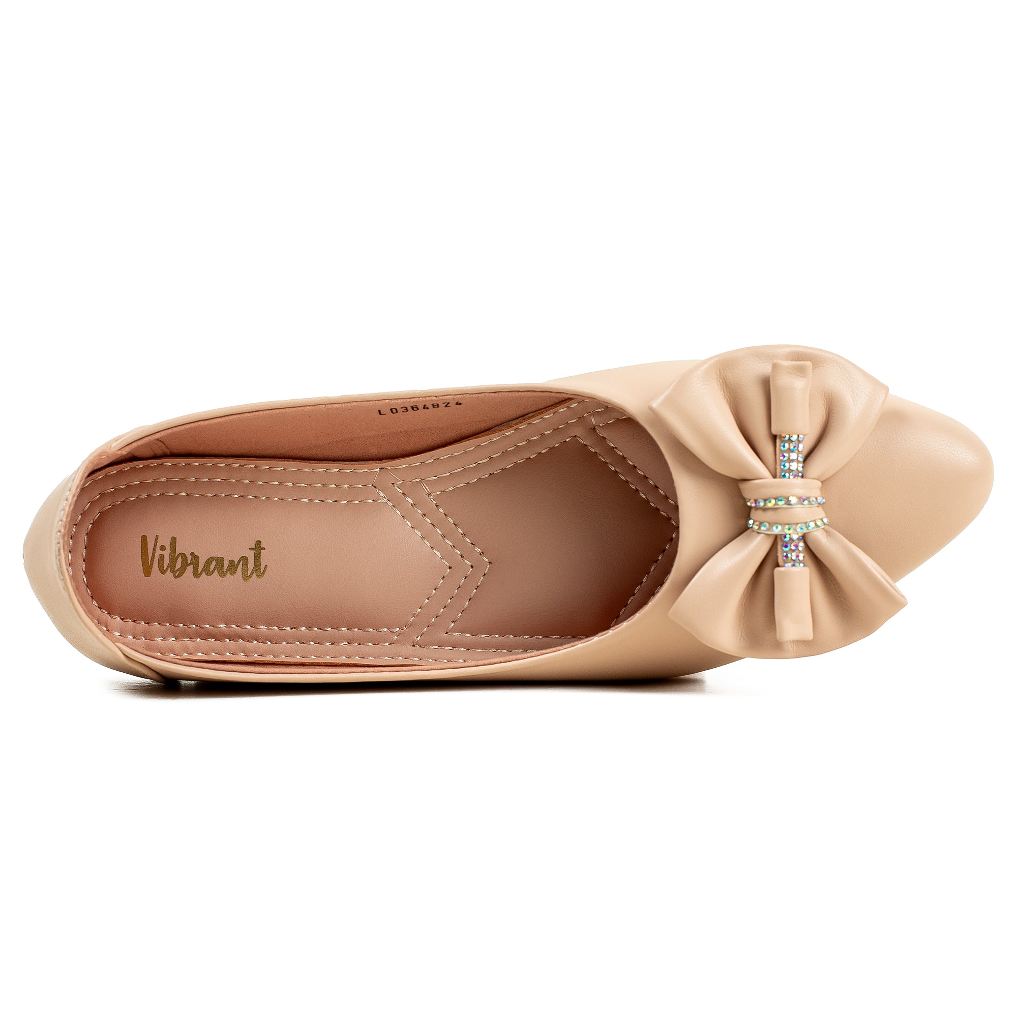 Vibrant Beige Ballerina Flats for Women – PU Leather, Cushioned Comfort & Trendy Design