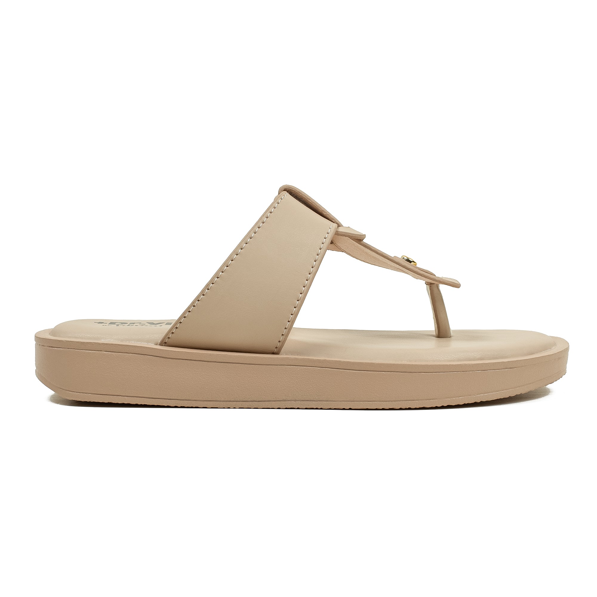 Ladies Dr. Vi Ultimate Comfort Beige Sandal | Stylish PU Upper with TPR Outsole and Cushioned Insole