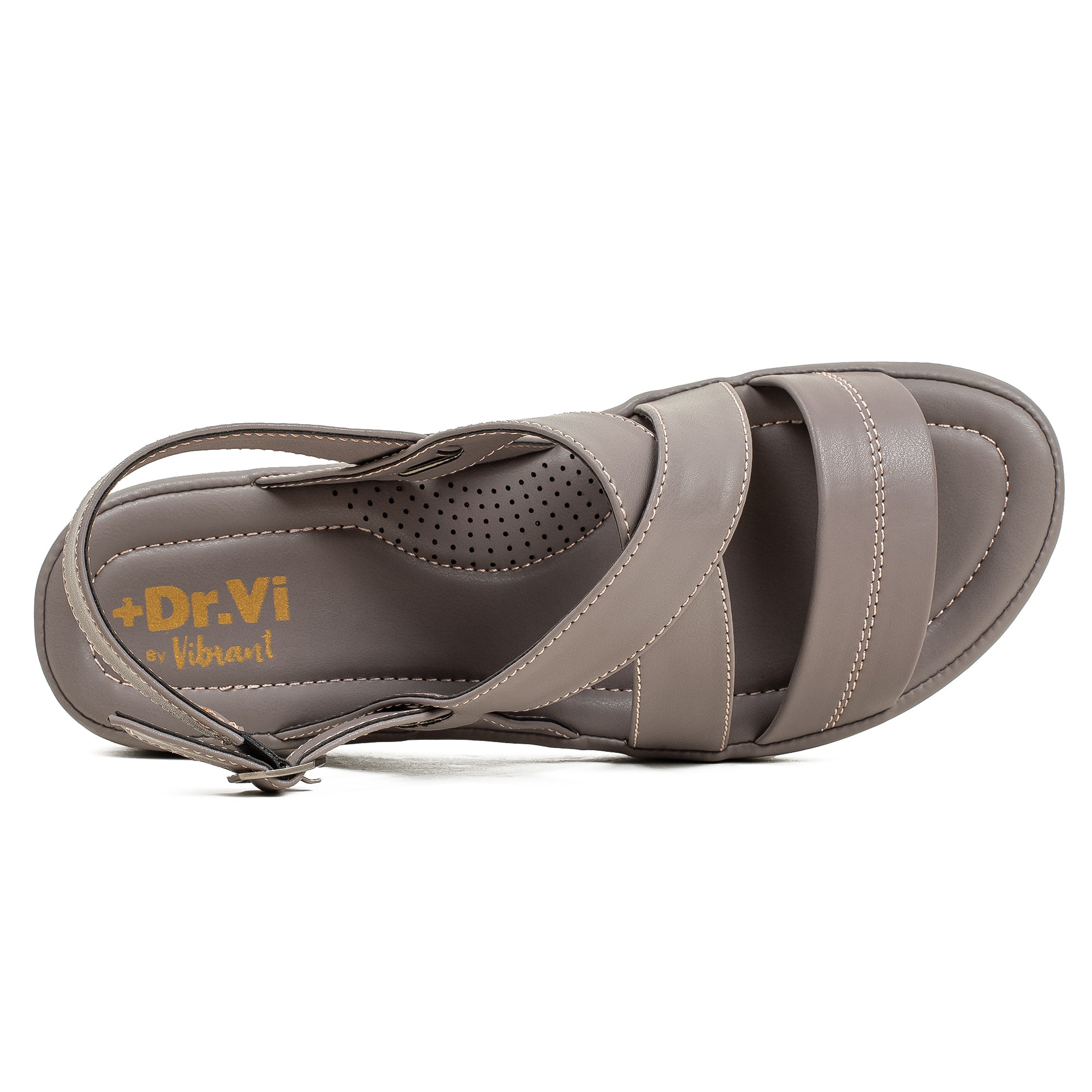 Ladies Ultra Comfort Mauve Cross-Strap Wedge Sandal with Cushioned Sole - Dr. Vi Perfect for Everyday Wear