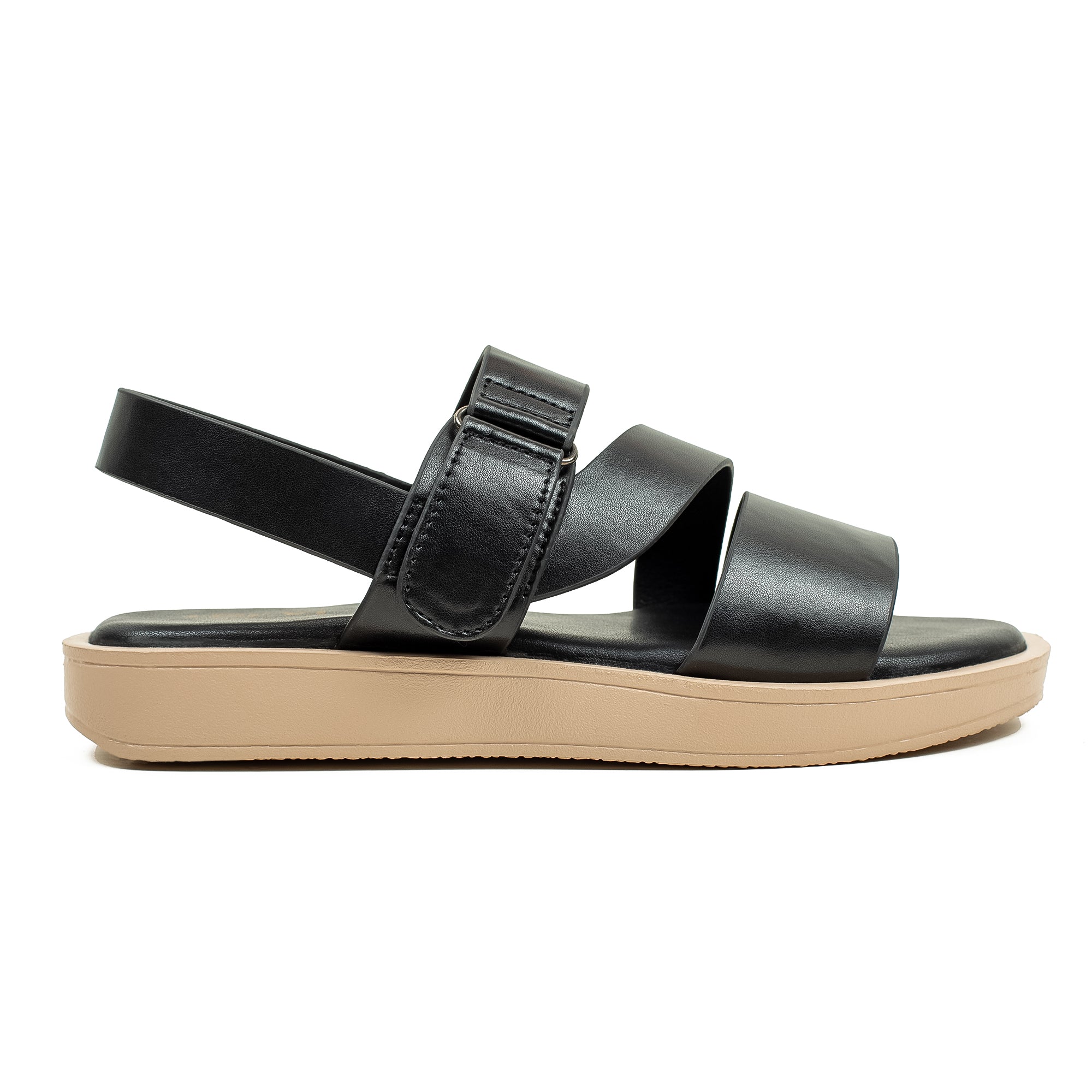 Ladies Dr. Vi Ultimate Comfort Black Sandal | Stylish PU Upper with TPR Outsole and Cushioned Insole