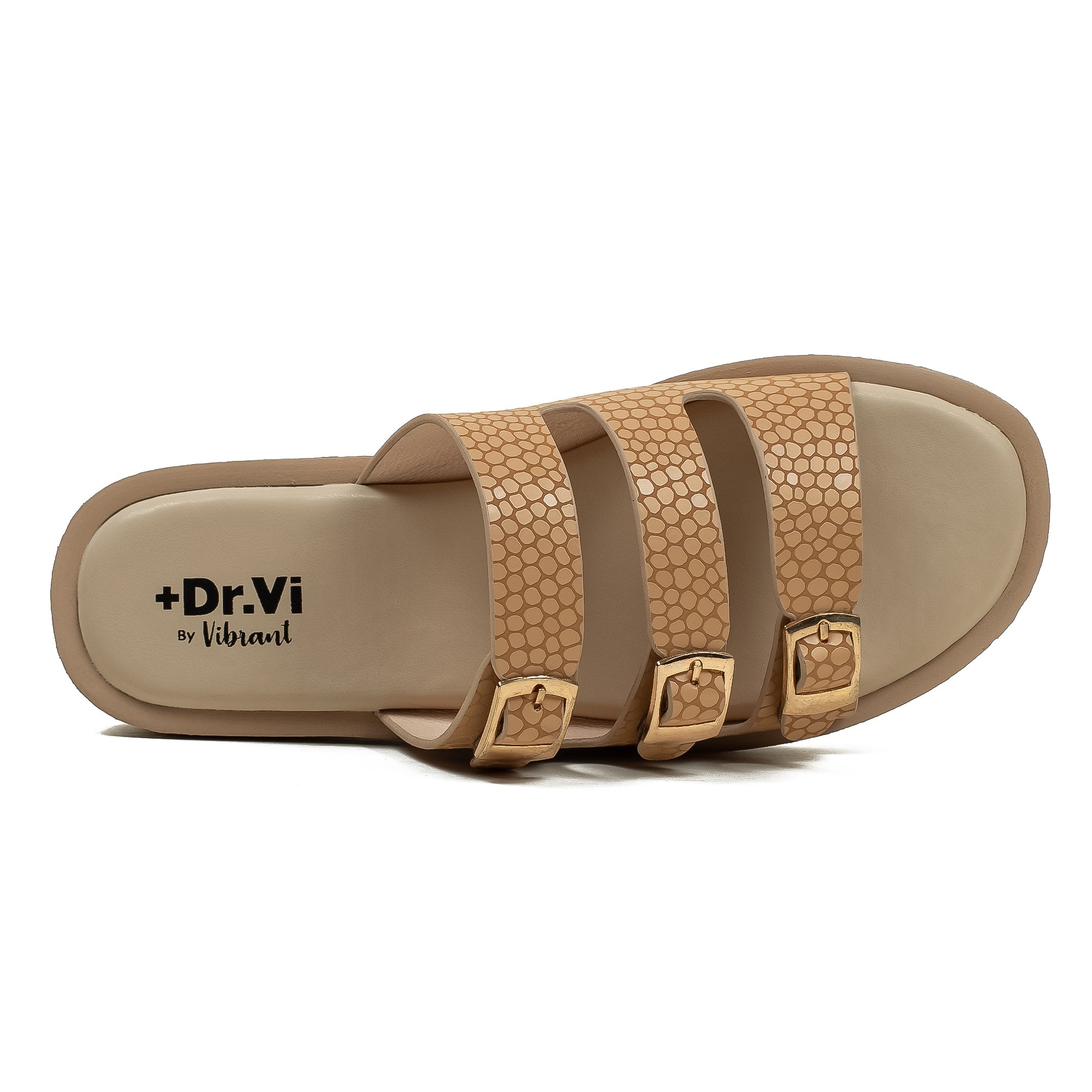 Ladies Dr. Vi Ultimate Comfort Beige Sandal | Stylish PU Upper with TPR Outsole and Cushioned Insole