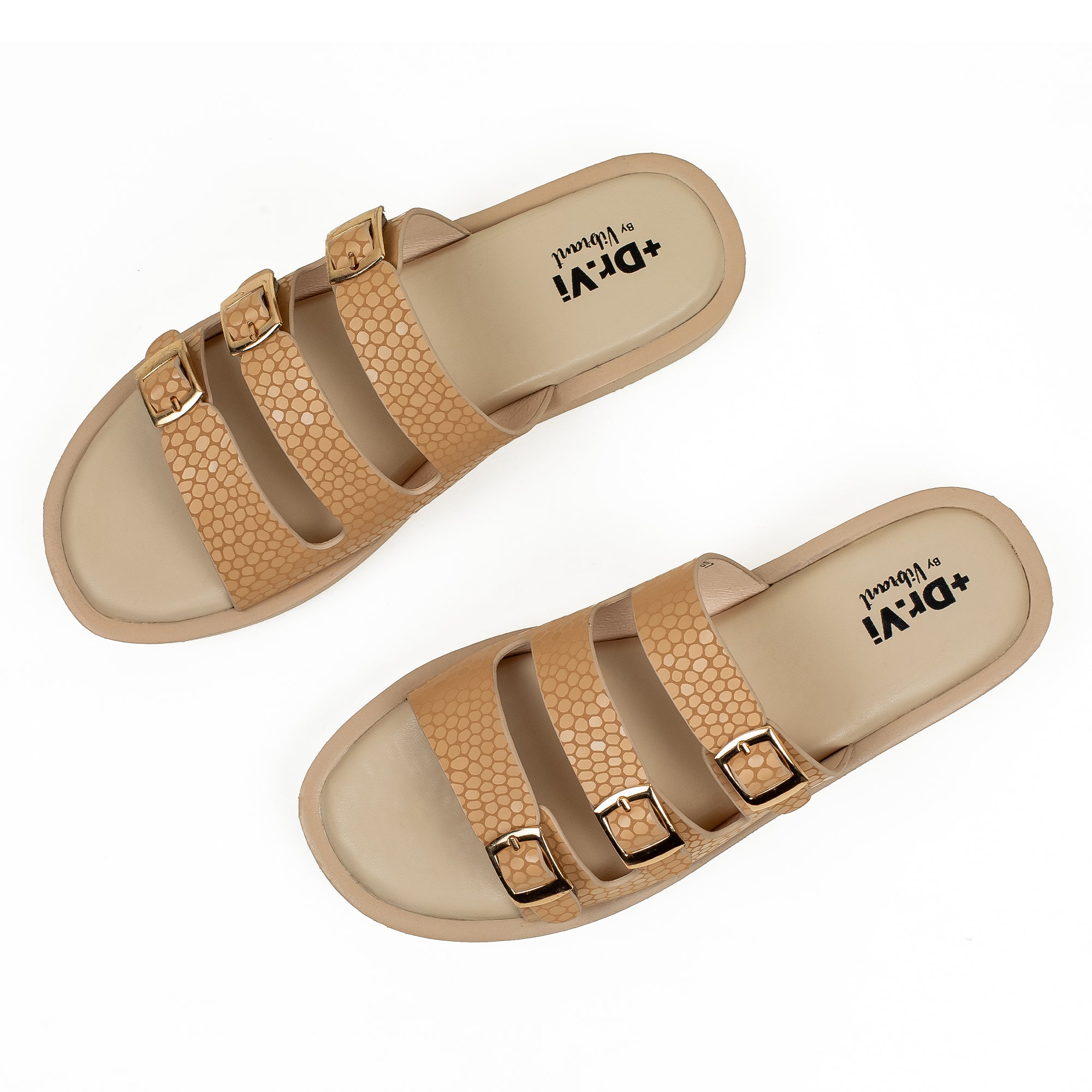 Ladies Dr. Vi Ultimate Comfort Beige Sandal | Stylish PU Upper with TPR Outsole and Cushioned Insole