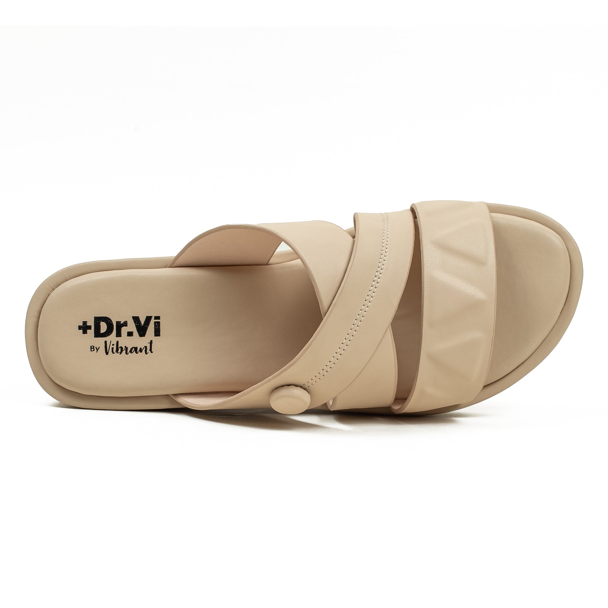 Ladies Dr. Vi Ultimate Comfort Beige Sandal | Stylish PU Upper with TPR Outsole and Cushioned Insole