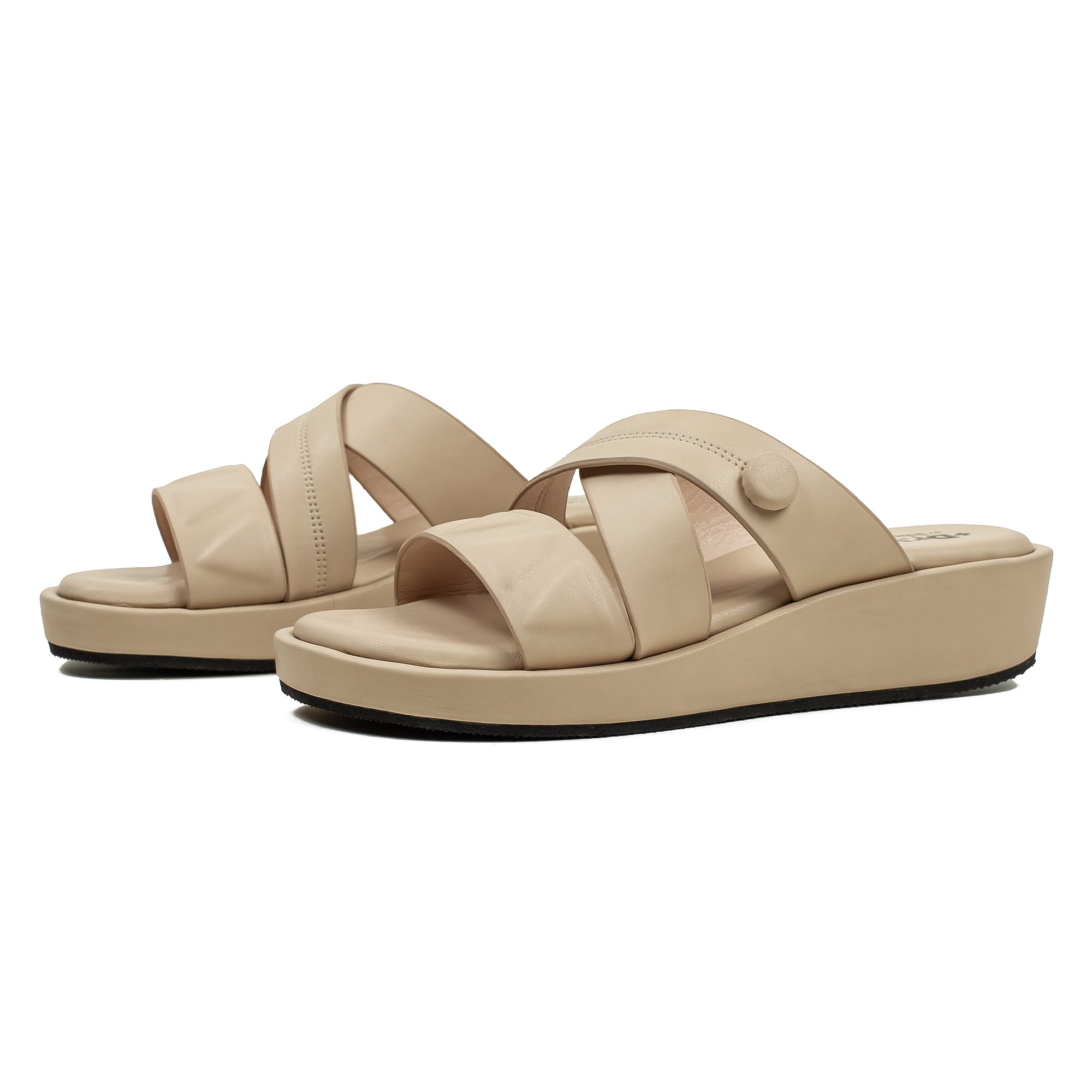 Ladies Dr. Vi Ultimate Comfort Beige Sandal | Stylish PU Upper with TPR Outsole and Cushioned Insole