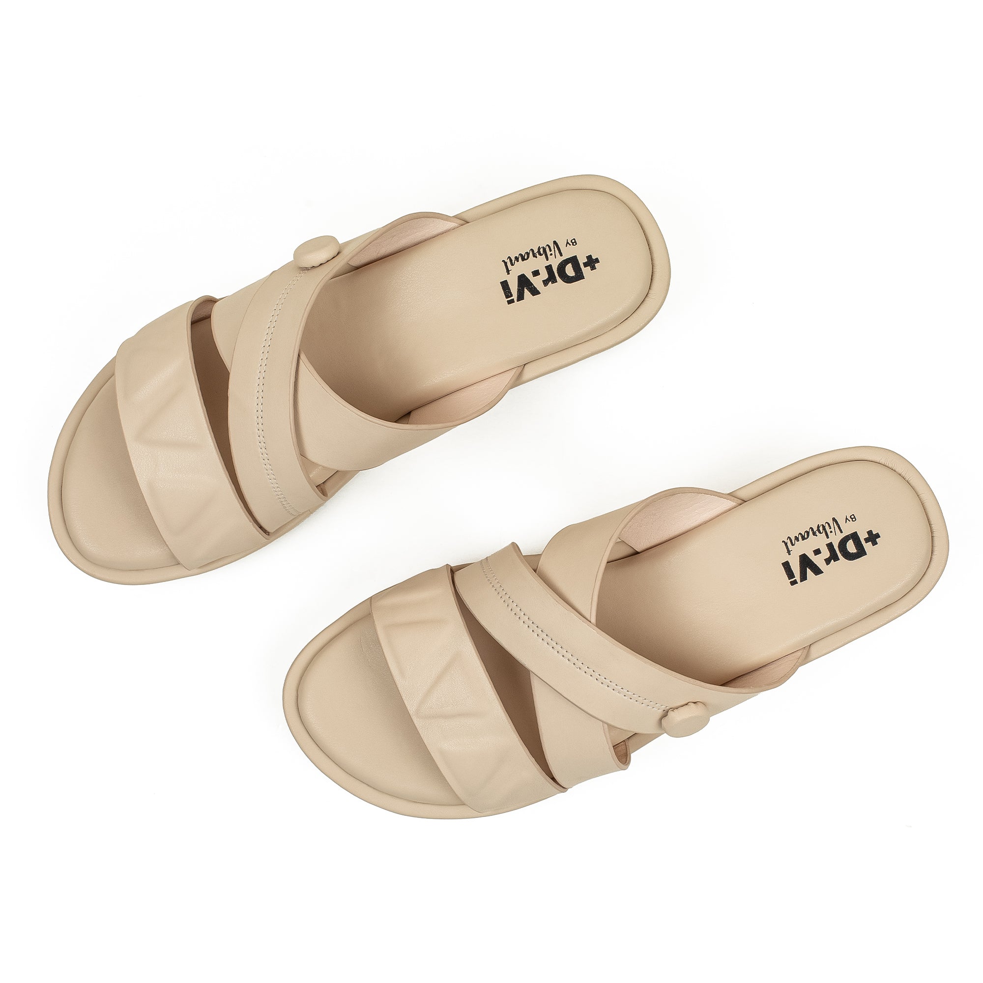 Ladies Dr. Vi Ultimate Comfort Beige Sandal | Stylish PU Upper with TPR Outsole and Cushioned Insole