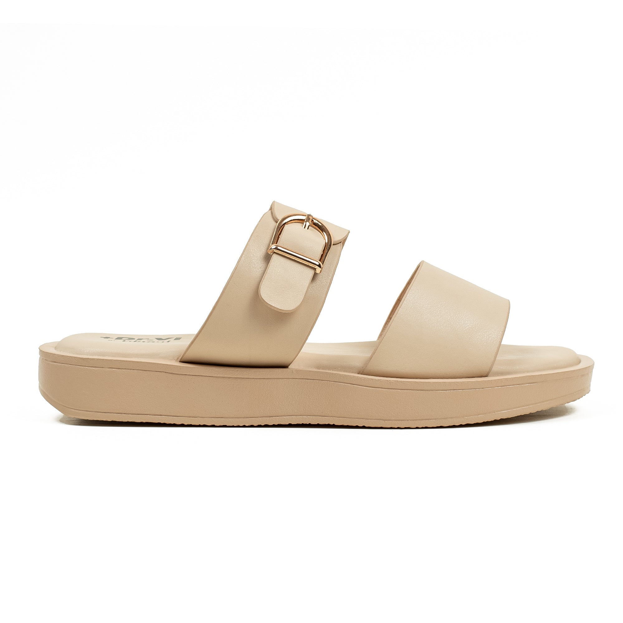 Ladies Dr. Vi Ultimate Comfort Beige Sandal | Stylish PU Upper with TPR Outsole and Cushioned Insole