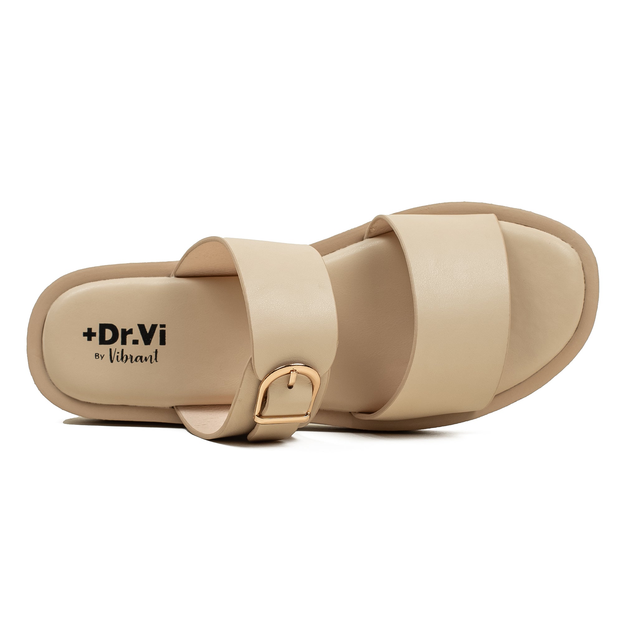 Ladies Dr. Vi Ultimate Comfort Beige Sandal | Stylish PU Upper with TPR Outsole and Cushioned Insole