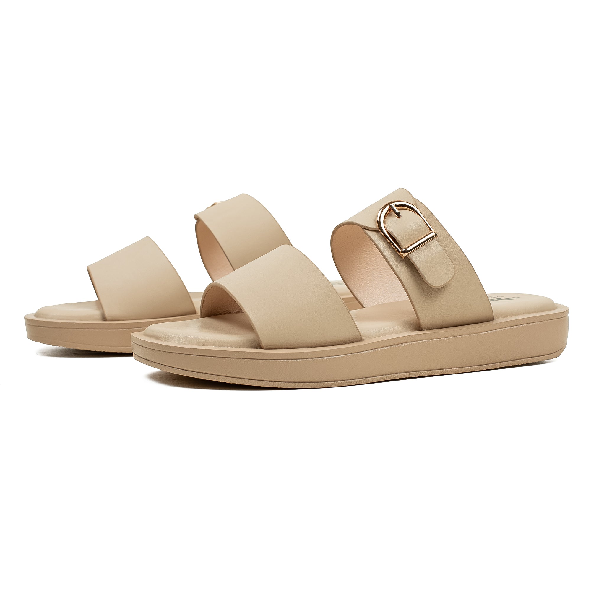 Ladies Dr. Vi Ultimate Comfort Beige Sandal | Stylish PU Upper with TPR Outsole and Cushioned Insole