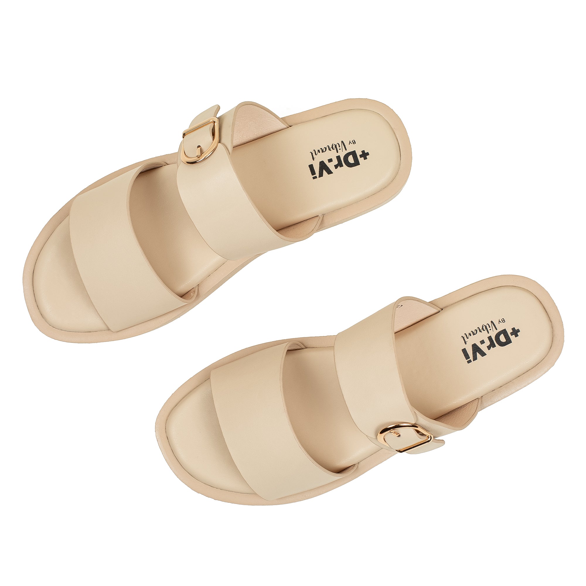 Ladies Dr. Vi Ultimate Comfort Beige Sandal | Stylish PU Upper with TPR Outsole and Cushioned Insole