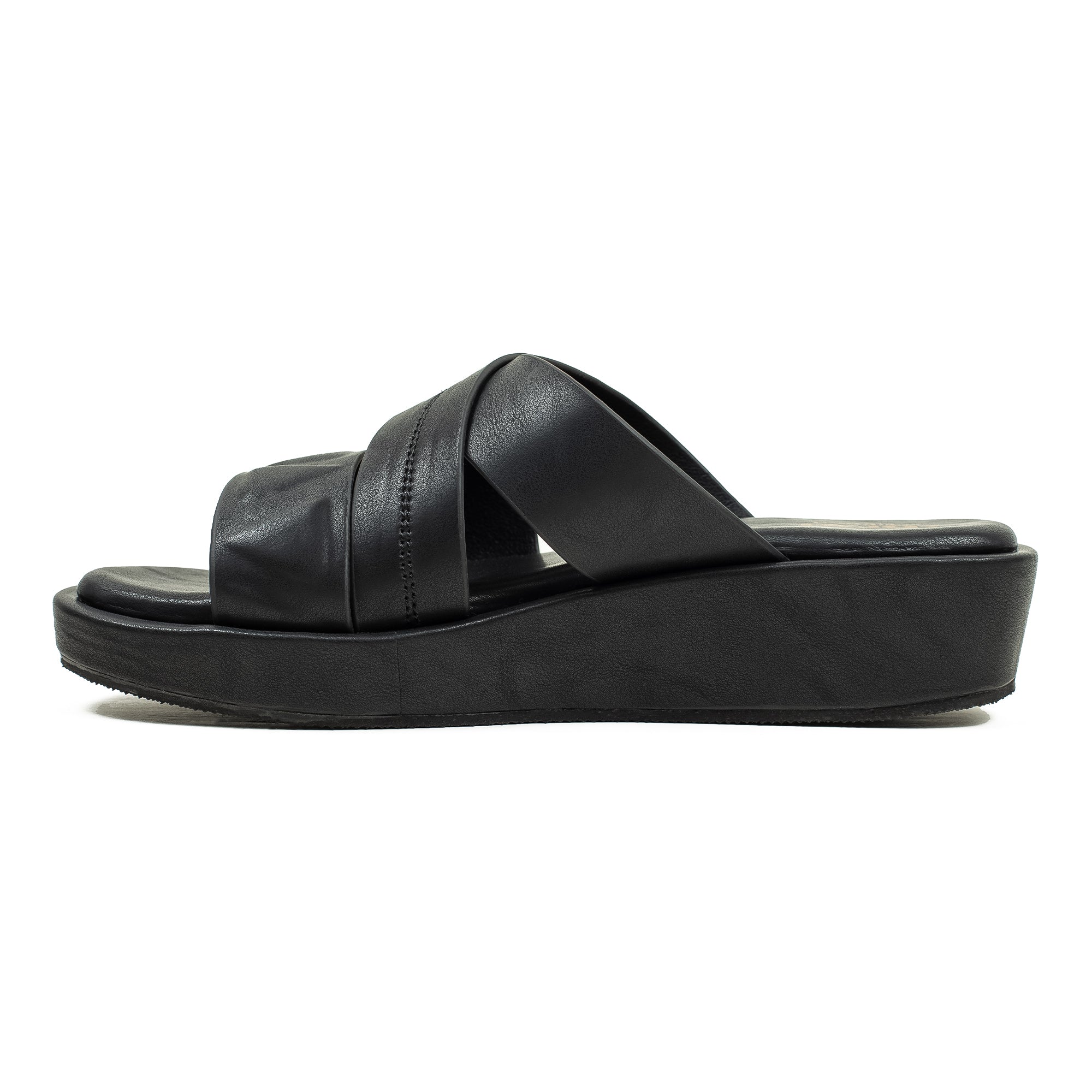 Ladies Dr. Vi Ultimate Comfort Black Sandal | Stylish PU Upper with TPR Outsole and Cushioned Insole