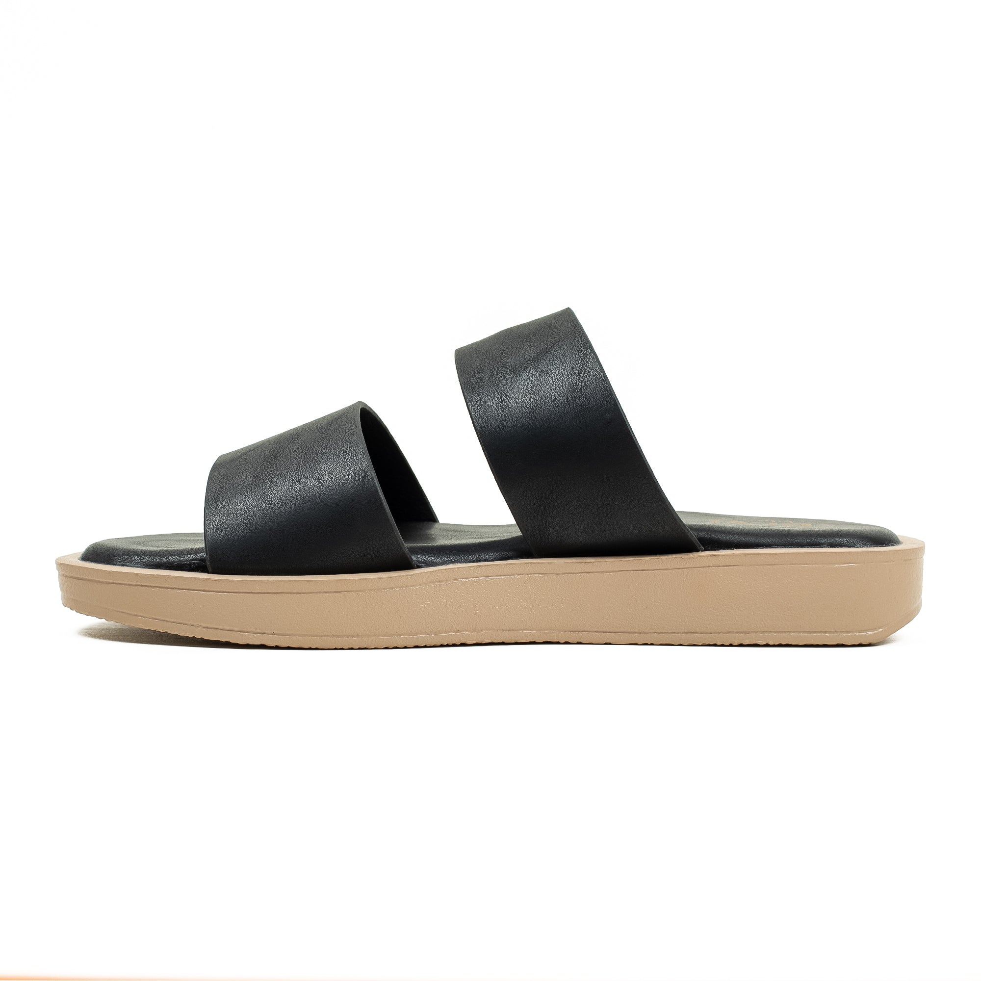 Ladies Dr. Vi Ultimate Comfort Black Sandal | Stylish PU Upper with TPR Outsole and Cushioned Insole