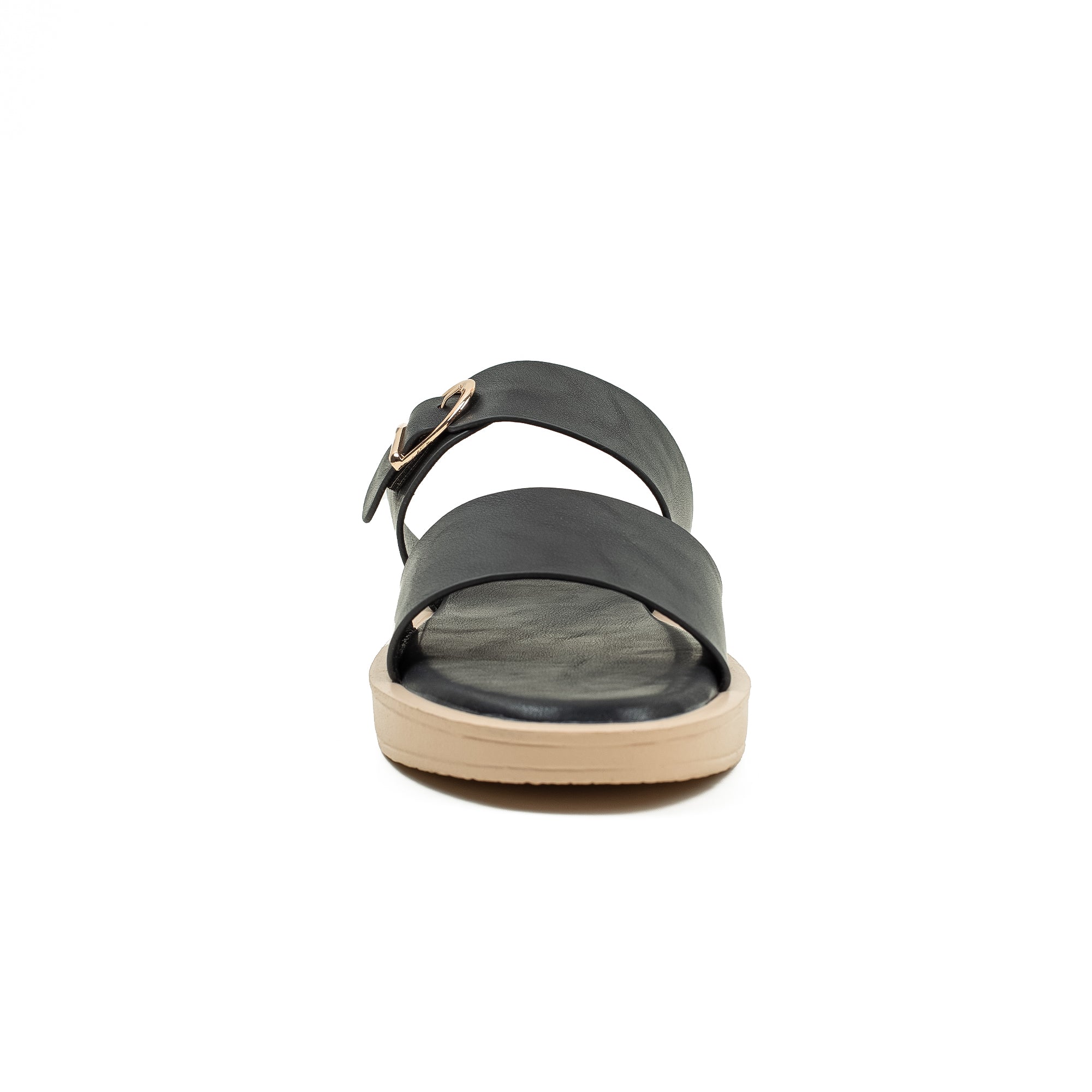 Ladies Dr. Vi Ultimate Comfort Black Sandal | Stylish PU Upper with TPR Outsole and Cushioned Insole