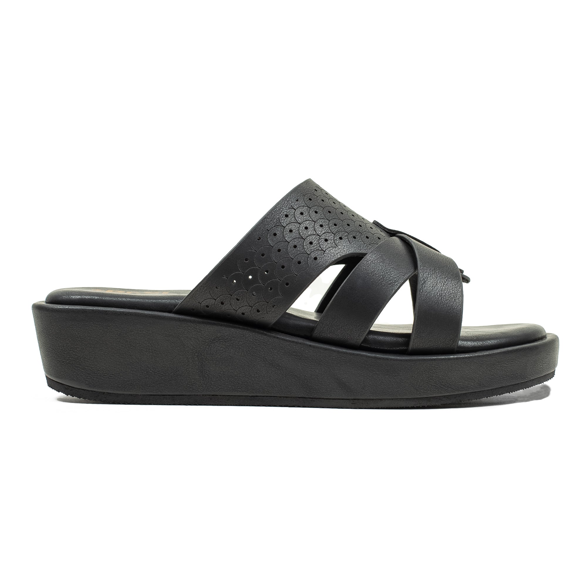 Ladies Dr. Vi Ultimate Comfort Black Sandal | Stylish PU Upper with TPR Outsole and Cushioned Insole