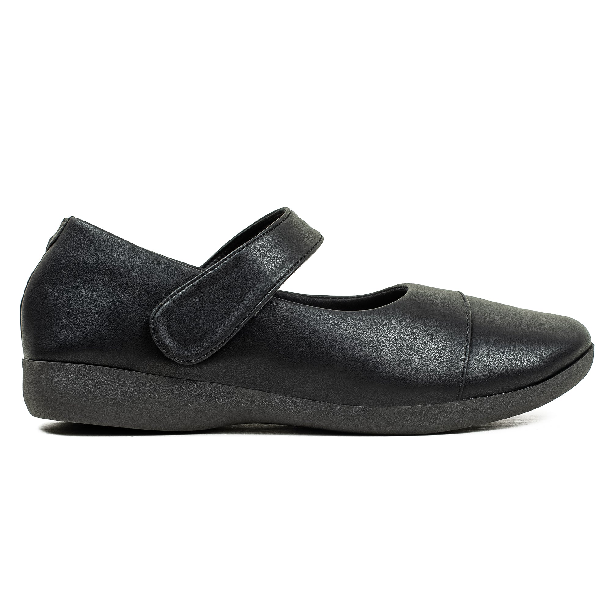 Scholar by Vibrant Black Girls' School Shoes – Comfortable PU Leather with Cushioned Insole & Wedge Heel for All-Day Wear