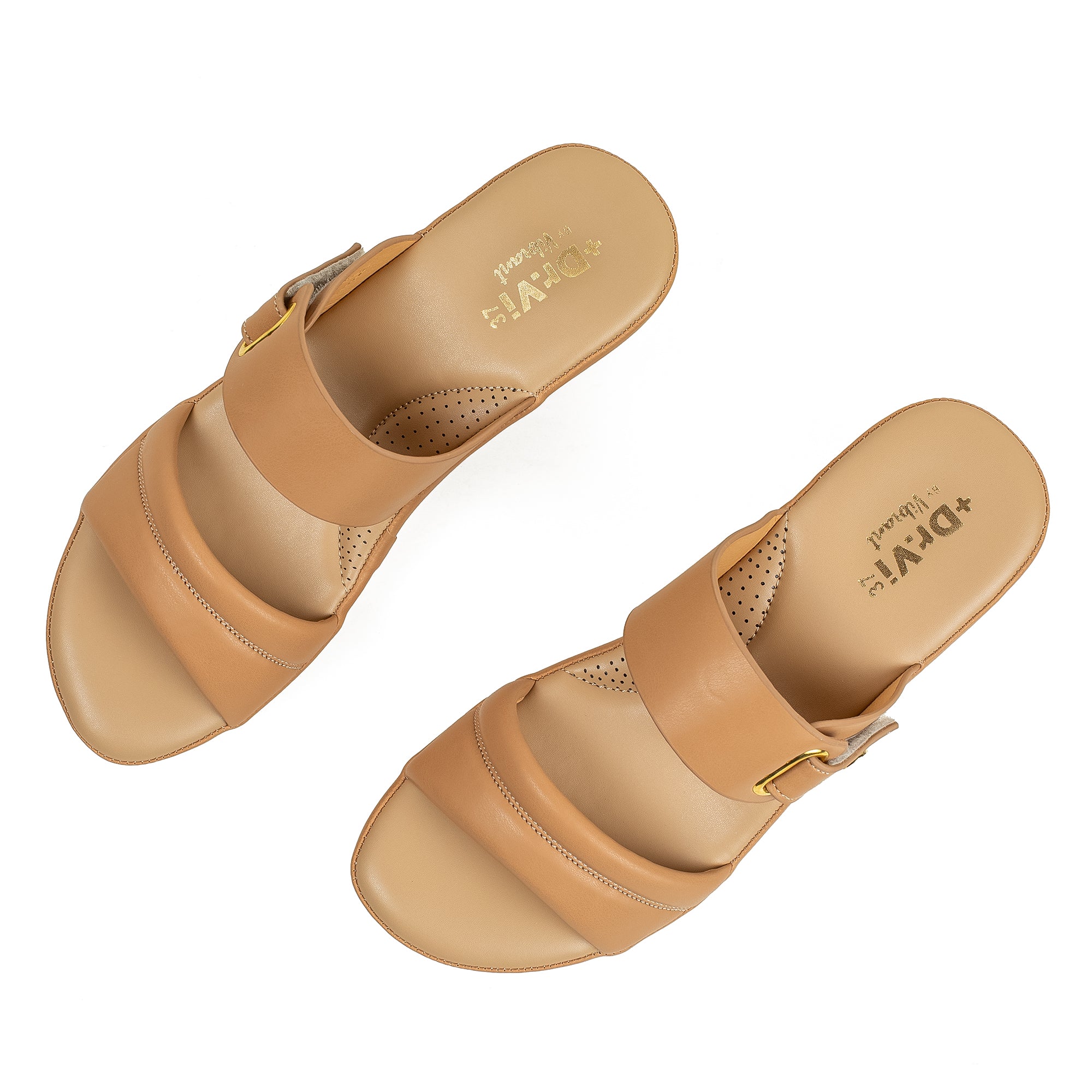 Vibrant Ladies’ Beige Wedge Heel Sandal – Dr. Vi Super Comfortable Fashion Sandal with PU Leather Upper & TPR Outsole