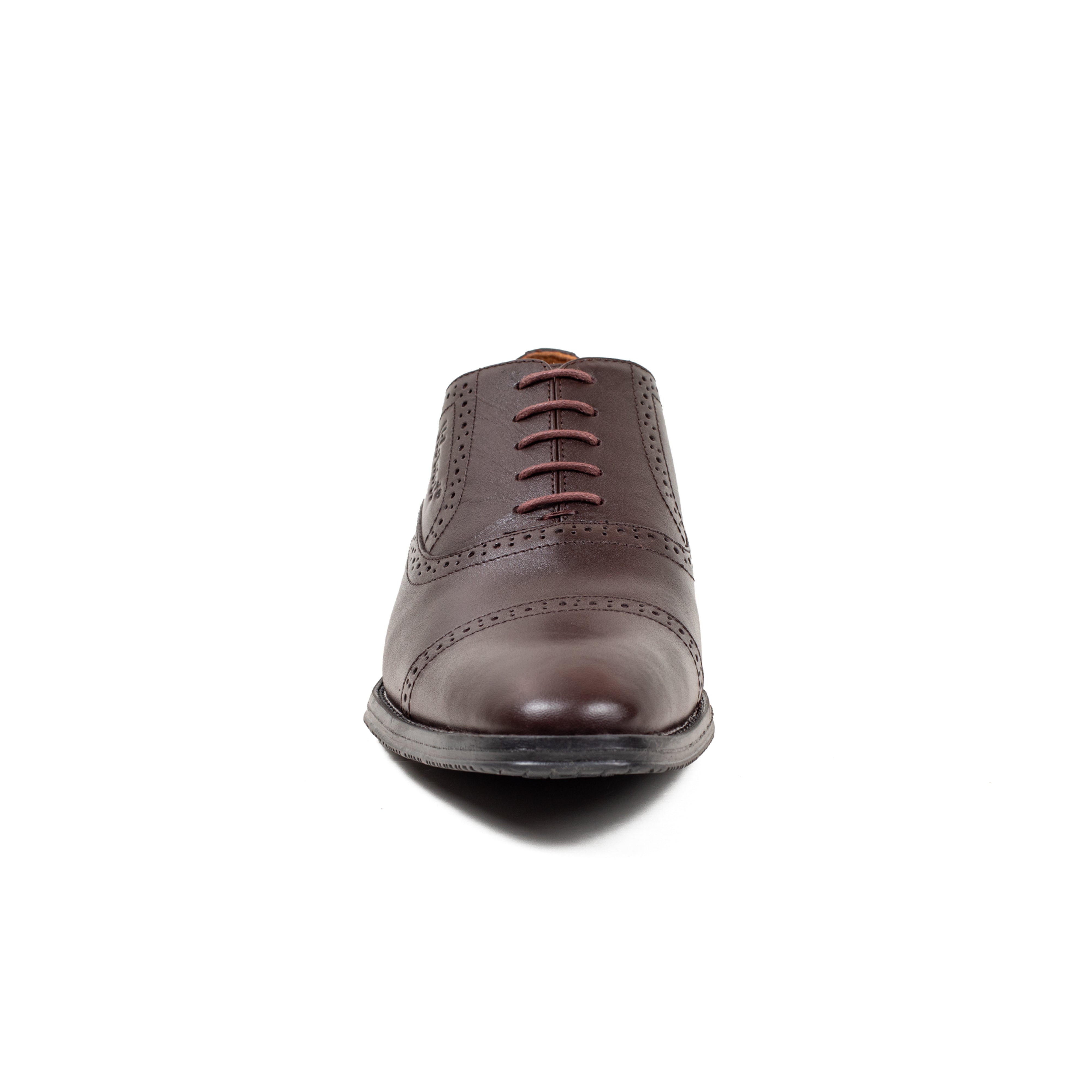 Men's Maroon Leather Oxford Shoes | Vibrant® Elegant Comfort with TPR Outsole and Cushioned Insole