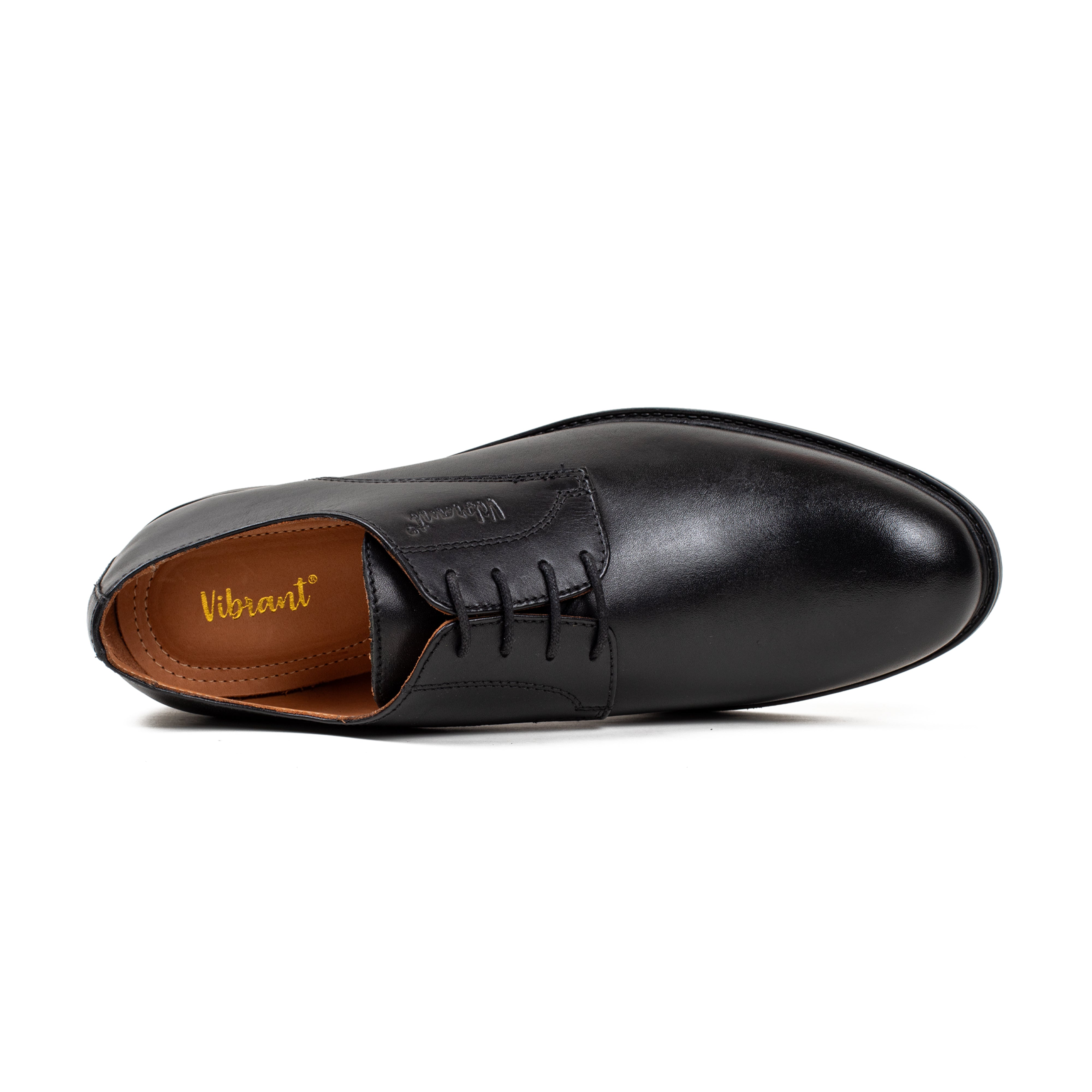 Men's Classic Black Leather Formal Shoes - Vibrant® Premium Derby