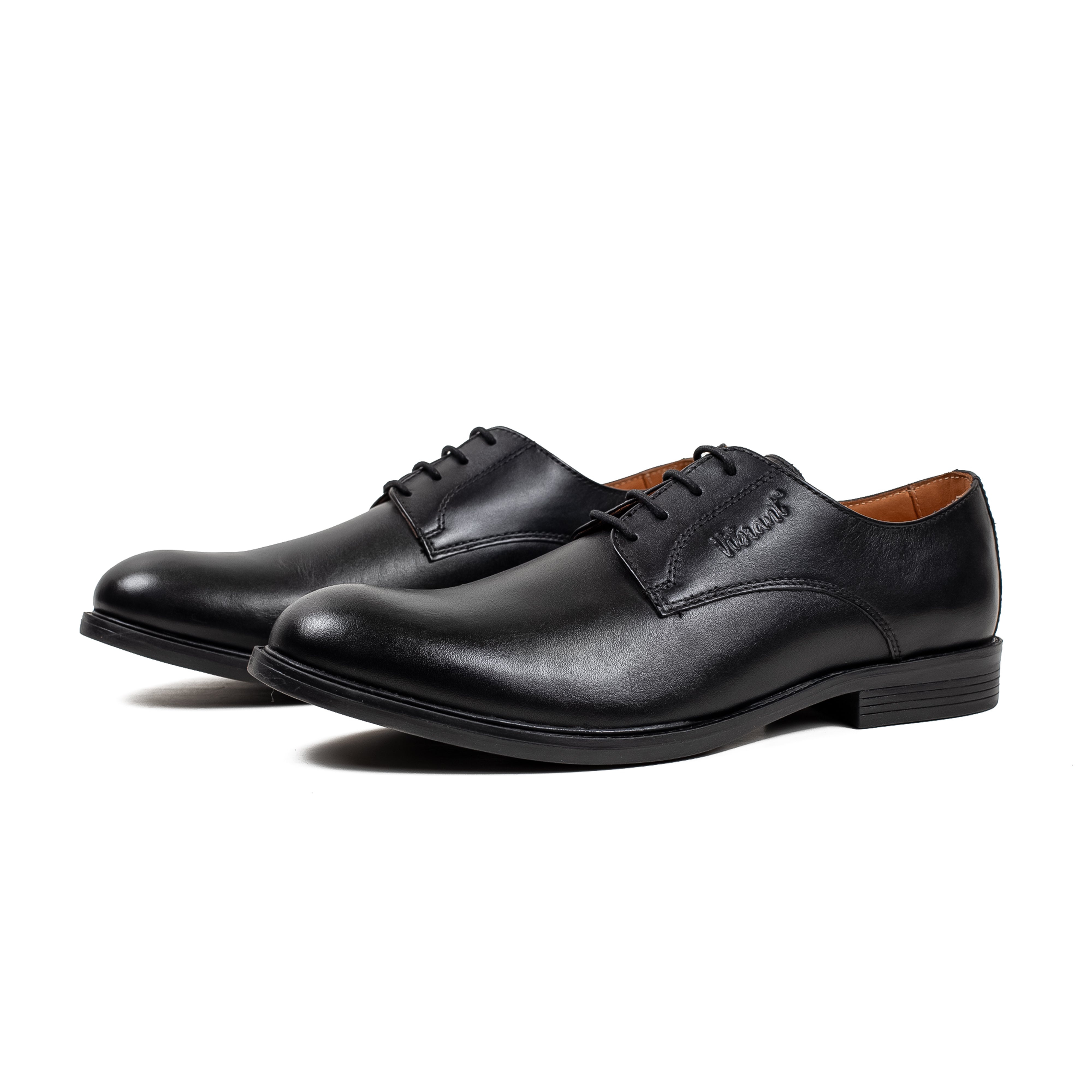 Men's Classic Black Leather Formal Shoes - Vibrant® Premium Derby