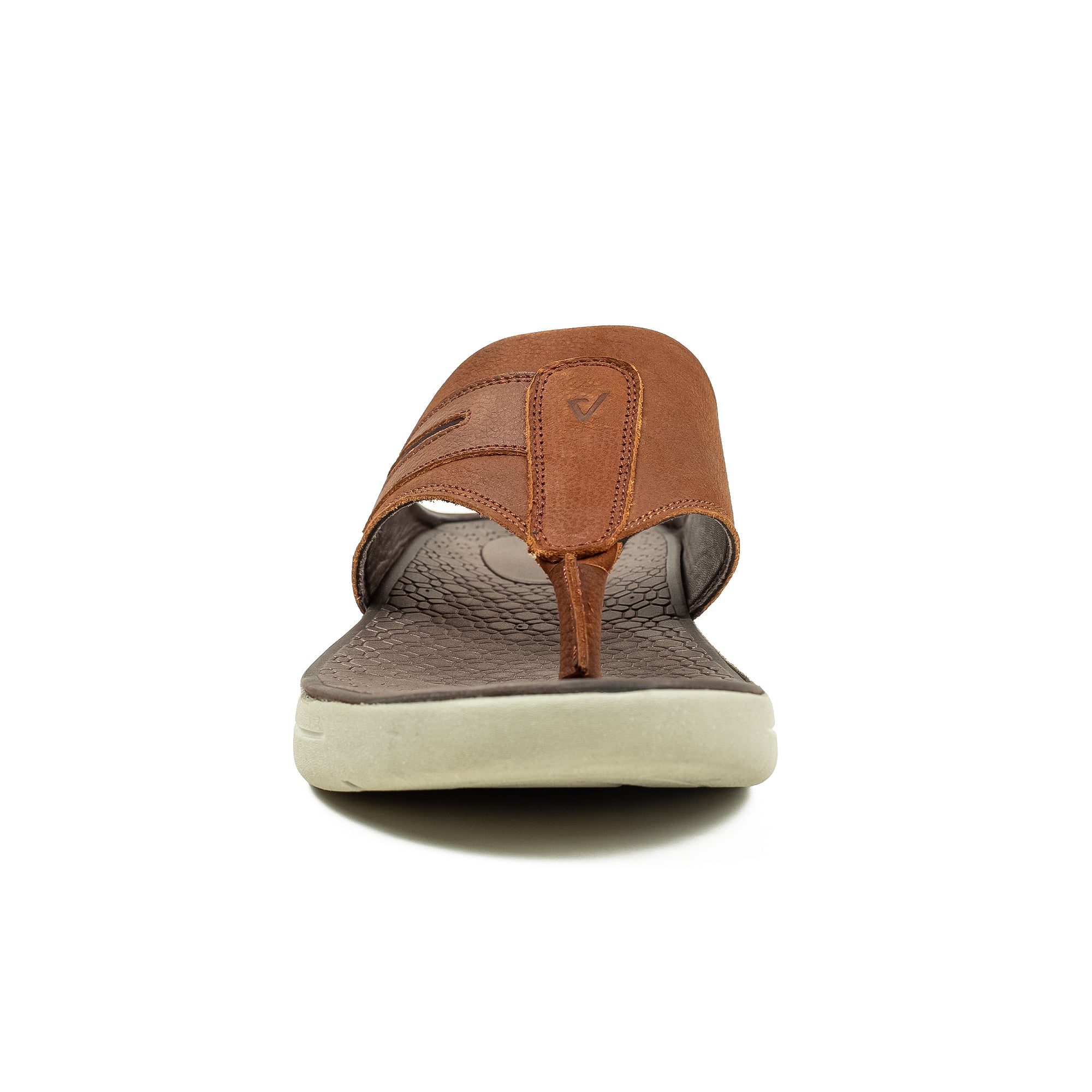 Men's Brown Nubuck Leather Toe-Post Sandals | Vibrant® Summer Sandals with Phylon Outsole and Cushioned Insole