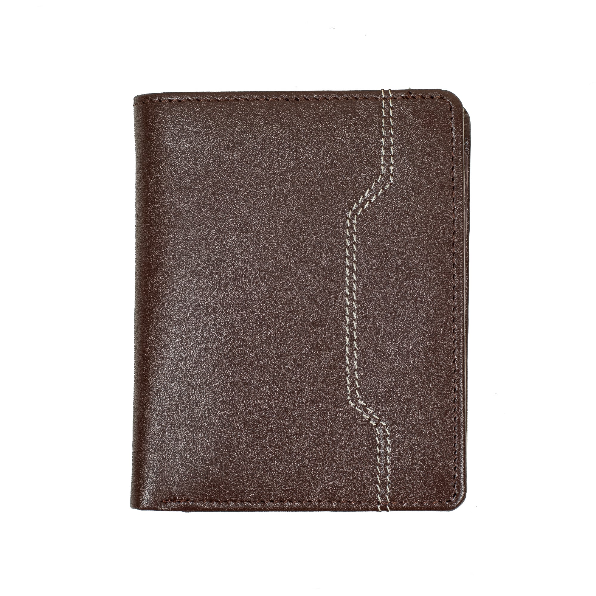 Vibrant Men's Genuine Leather Wallet – Classic Brown Bifold Wallet for Everyday Use