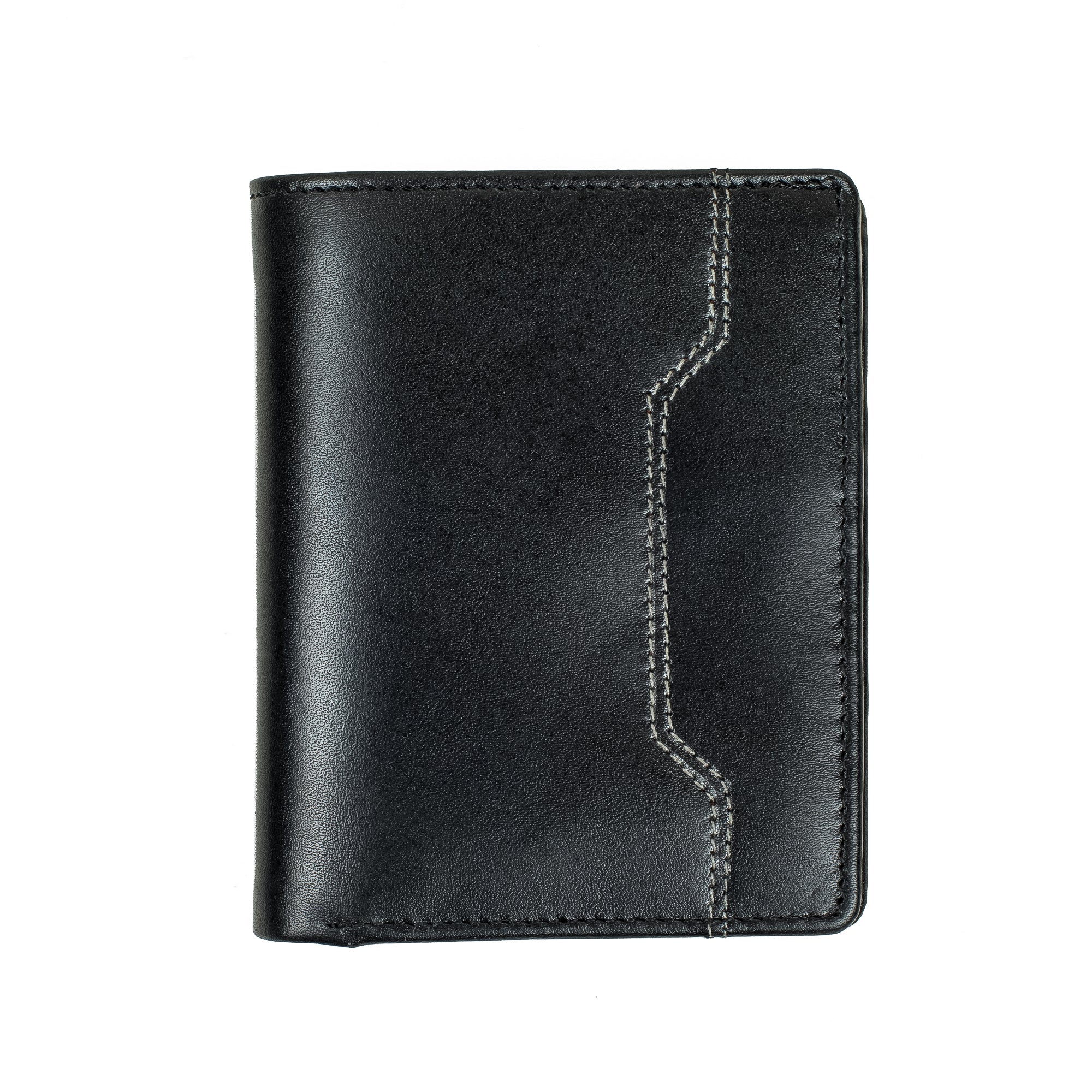 Vibrant Men's Genuine Leather Wallet – Classic Black Bifold Wallet for Everyday Use